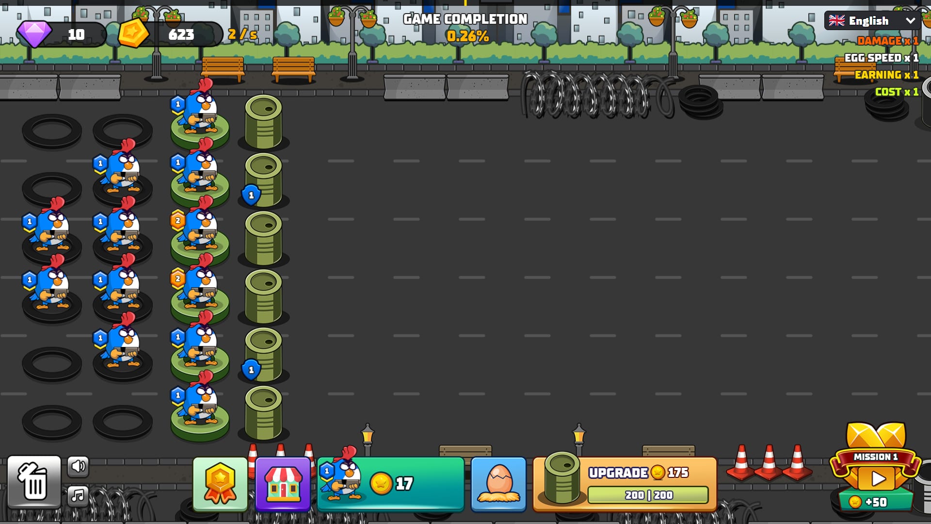 Screenshot 2 - gameplay of Chicken Merge 2