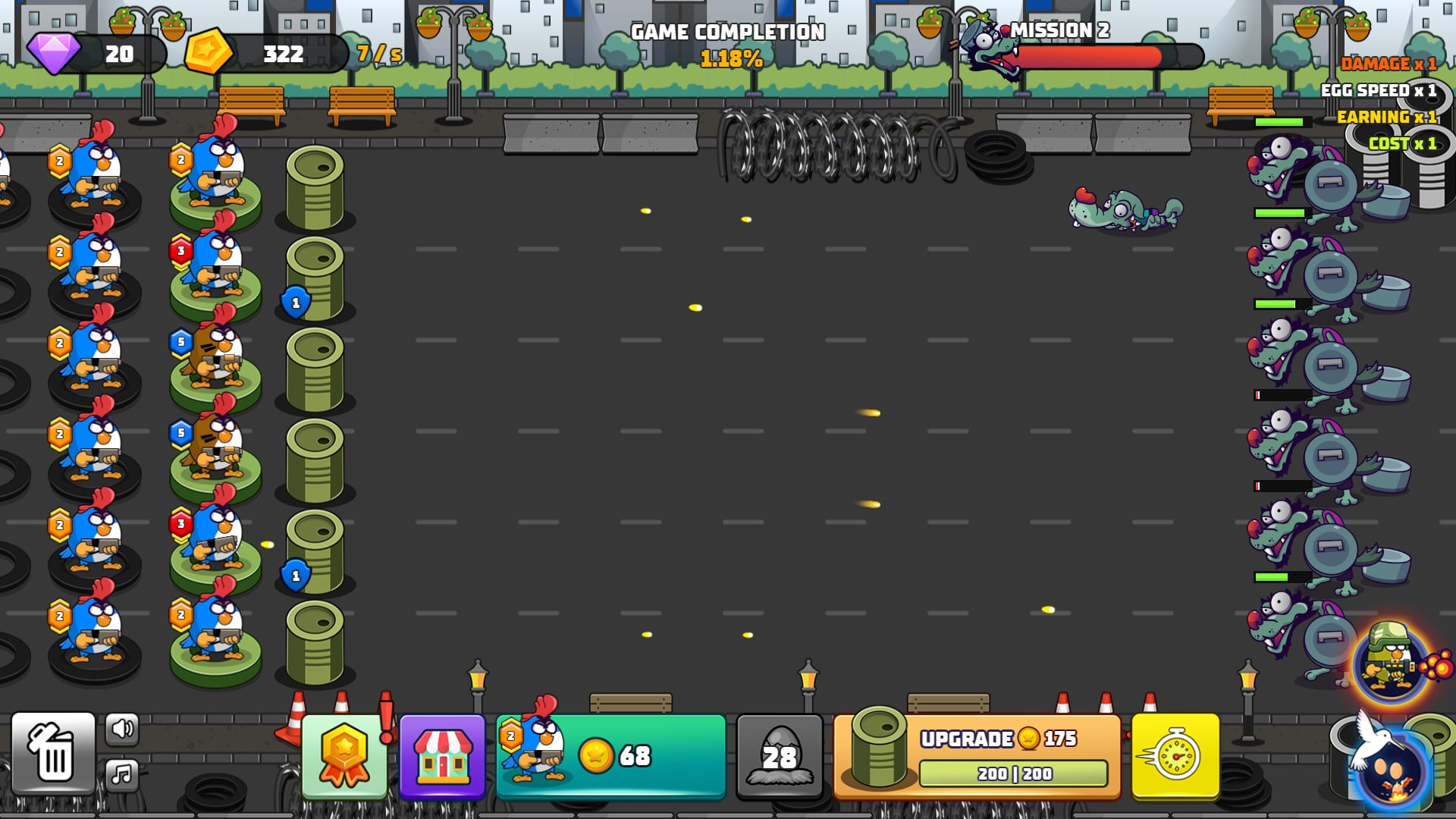 Screenshot 3 - gameplay of Chicken Merge 2