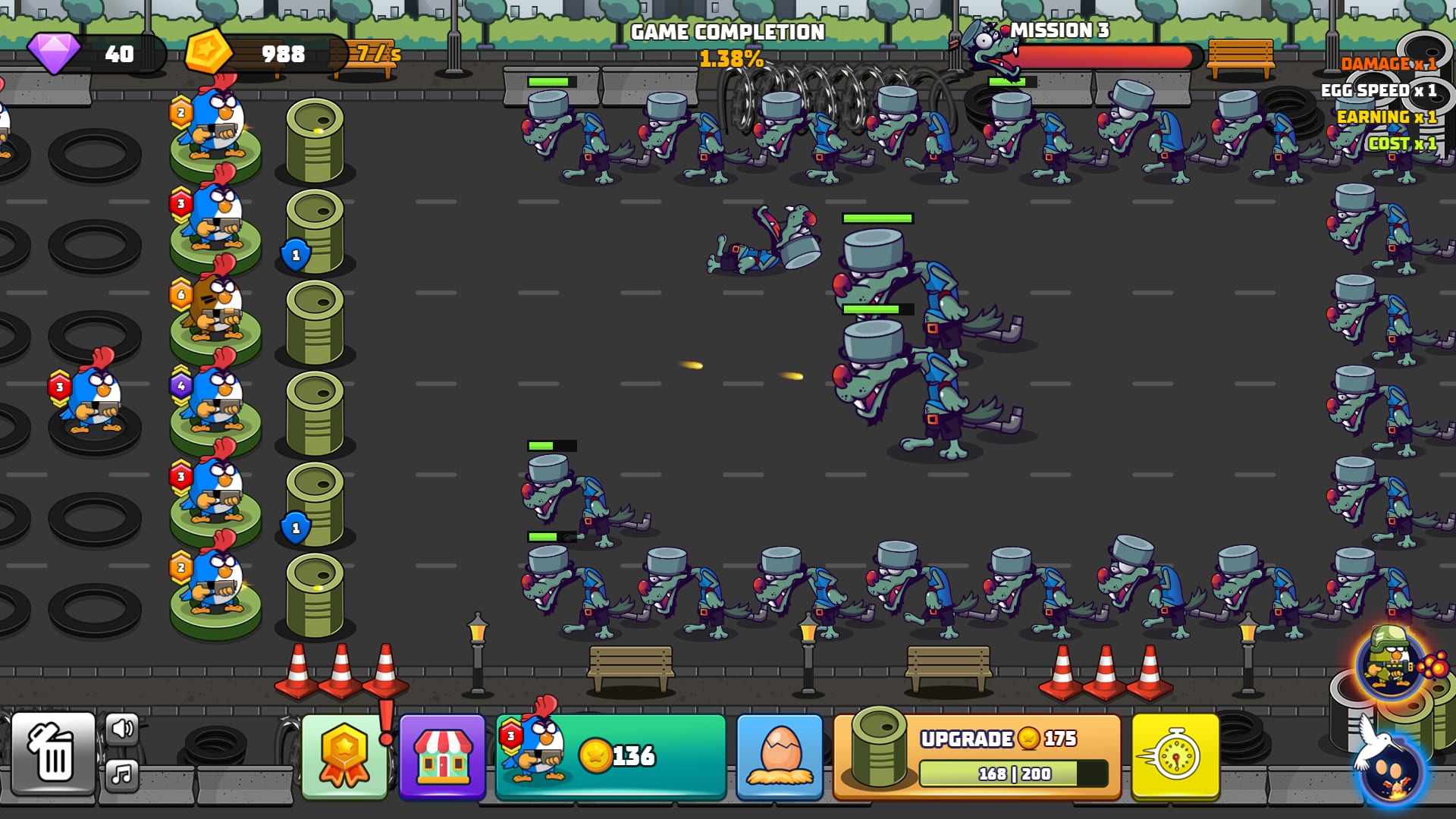Screenshot 4 - gameplay of Chicken Merge 2